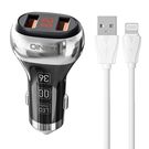 LDNIO C2 2USB Car charger + Lightning Cable, LDNIO