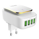 Wall charger LDNIO A4405 4USB, LED lamp + Lightning Cable, LDNIO