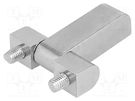 Hinge; Width: 61mm; zinc-plated steel; H: 55mm; with assembly stem RST ROZTOCZE
