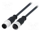 Cable: for sensors/automation; PIN: 4; M12-M12; 1.5m; plug; plug HARTING