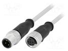 Cable: for sensors/automation; PIN: 4; M12-M12; 5m; plug; plug; male HARTING