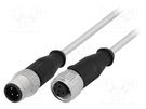 Cable: for sensors/automation; PIN: 3; M12-M12; 2m; plug; plug; male HARTING