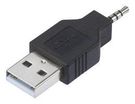 ADAPTER, USB A PLUG-2.5MM STEREO PLUG