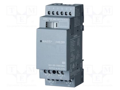 Module: extension; IN: 4; OUT: 4; OUT 1: relay; 5A; LOGO! 8; DIN SIEMENS 6ED1055-1FB00-0BA2