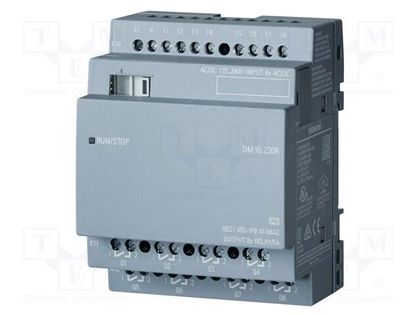 Module: extension; IN: 8; OUT: 8; OUT 1: relay; 5A; LOGO! 8; DIN SIEMENS 6ED1055-1FB10-0BA2