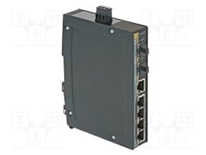 Switch PoE Ethernet; unmanaged; Number of ports: 5; 9÷60VDC; DIN HARTING 24034052330