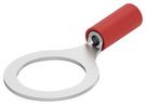TERMINAL, RING TONGUE, 1/2", 22AWG, RED