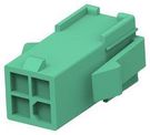 RCPT HOUSING, 4POS, PA 6.6, GREEN