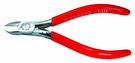 Side cutters, 120 mm,  with slim rounded head, without side face, red insulation