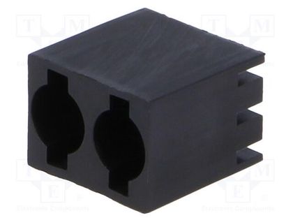 LED housing; 3mm; polyamide; angular; 3 PIN; black; UL94V-2 FIX&FASTEN FIX-LED-310