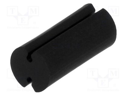 Spacer sleeve; LED; Øout: 5mm; ØLED: 5mm; L: 11mm; black; UL94V-2 FIX&FASTEN FIX-LEDT-11