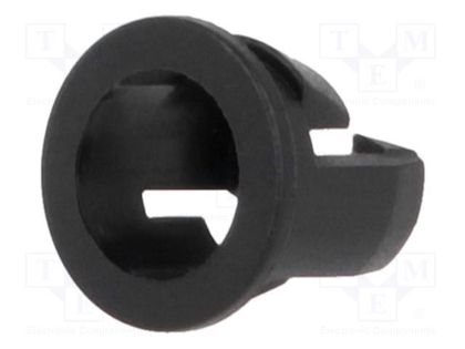 LED holder; 5mm; one-piece; black; UL94V-2; L: 6.9mm; Mat: polyamide FIX&FASTEN FIX-LED5-13