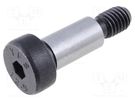 Shoulder screw; steel; M8; 1.25; Thread len: 13mm; hex key; HEX 5mm ELESA+GANTER