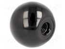 Ball knob; Ø: 40mm; Int.thread: M8; 15mm ELESA+GANTER