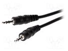 Cable; Jack 3.5mm plug,both sides; 10m; black BQ CABLE