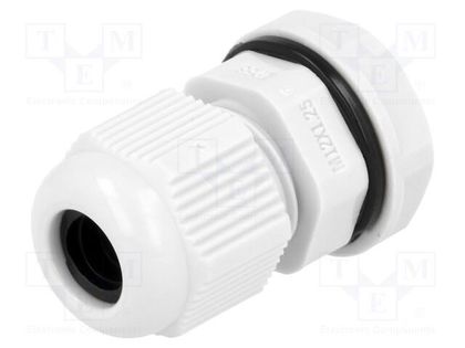Cable gland; M12; 1.25; IP68; polyamide; grey; UL94V-2; 12.1mm KSS WIRING AG-12GY1