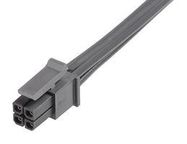 CABLE ASSY, 4P RCPT-FREE END, 150MM, BLK