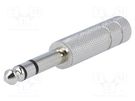 Plug; Jack 6,3mm; male; stereo; ways: 3; straight; for cable; 6.4mm CLIFF