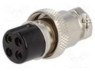 Plug; microphone; female; PIN: 4; for cable; straight; 6mm CLIFF