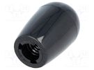 Conical knob; Int.thread: M6; 16mm; Base dia: 12mm; Ømax: 16mm ELESA+GANTER