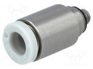 Push-in fitting; threaded,straight; -1÷10bar; stainless steel SMC