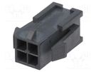 Plug; wire-board; male; MF30; 3mm; PIN: 4; w/o contacts; Layout: 2x2 Amphenol Communications Solutions