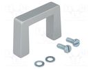 Handle; aluminium; grey; H: 40mm; L: 57.5mm; W: 12.2mm MENTOR