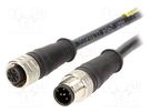 Cable: for sensors/automation; PIN: 5; M12-M12; 10m; plug; plug MOLEX