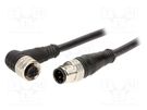 Cable: for sensors/automation; PIN: 4; M12-M12; 1m; plug; plug; 250V MOLEX