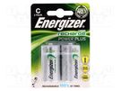 Re-battery: Ni-MH; C; 1.2V; 2500mAh; 2pcs. ENERGIZER