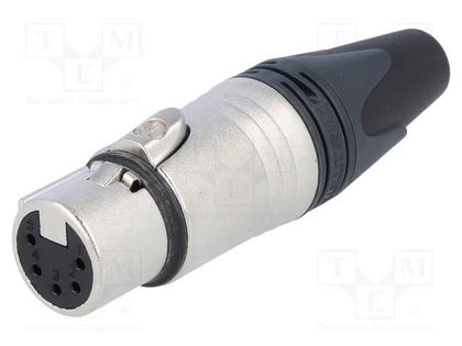 Plug; XLR; female; PIN: 5; straight; for cable; soldering; 7.5A; XX NEUTRIK NTR-NC5FXX