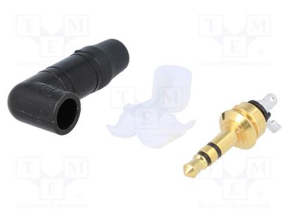 Plug; Jack 3,5mm; male; stereo,with strain relief; ways: 3; 4.5mm NEUTRIK NTR-NTP3RC-B