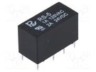 Relay: electromagnetic; DPDT; Ucoil: 5VDC; Icontacts max: 2A; PCB Recoy/RAYEX ELECTRONICS