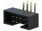 Socket; IDC; male; PIN: 6; angled 90°; THT; gold-plated; 2mm; black Amphenol Communications Solutions