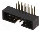 Socket; IDC; male; PIN: 12; angled 90°; THT; gold-plated; 2mm; black Amphenol Communications Solutions