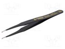 Tweezers; non-magnetic; Blade tip shape: flat; SMD; Blades: curved BERNSTEIN