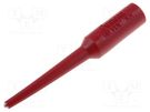 Probe tip; 3A; red; Tip diameter: 0.76mm; Socket size: 4mm; 70VDC POMONA