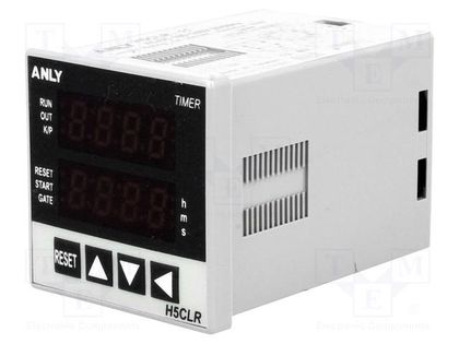 Timer; Range: 0,001s÷9999h; DPDT; 100÷240VAC; 100÷240VDC; undecal ANLY ELECTRONICS A-H5CLR-11