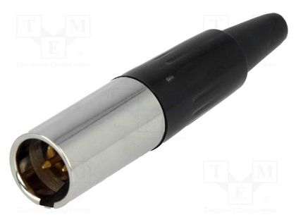 Plug; XLR mini; male; PIN: 3; for cable; soldering; 5A; 0.5mm2; 3.5mm AMPHENOL AG3M