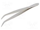 Tweezers; 120mm; Blades: elongated,curved; Tipwidth: 1mm DONAU ELEKTRONIK