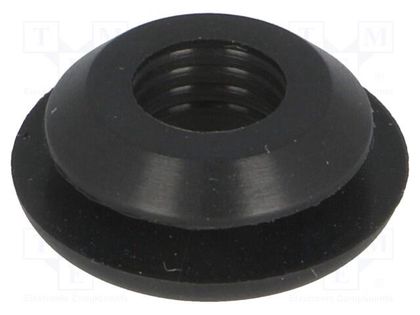 Grommet; Ømount.hole: 9.5mm; Øhole: 6.8mm; silicone; black FIX&FASTEN FIX-GR-67
