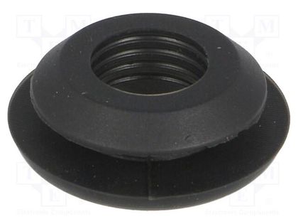 Grommet; Ømount.hole: 10.5mm; Øhole: 7.8mm; silicone; black FIX&FASTEN FIX-GR-74