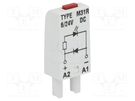 Module protecting; socket; Indication: LED; Colour: red RELPOL