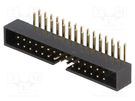 Socket; IDC; male; PIN: 30; angled 90°; THT; gold-plated; 2mm; black Amphenol Communications Solutions