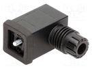 Connector: valve connector; plug; form C; 8mm; female; PIN: 3; mPm MOLEX