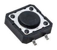 TACTILE SWITCH, 0.05A, 12VDC, 180GF, SMD