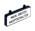 NAME PLATE, MAIN/E-STOP SW, 47MM X 17MM
