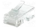 Plug; RJ45; PIN: 8; unshielded; gold-plated; Layout: 8p8c; 26AWG LUMBERG