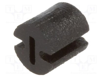 Spacer sleeve; LED; Øout: 4.5mm; ØLED: 3mm; L: 4.5mm; black; UL94V-2 FIX&FASTEN FIX-LEDH-4.5