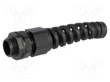 Cable gland; with strain relief; M20; 1.5; IP68; polyamide; black KSS WIRING AG-20SR
